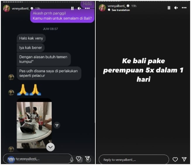 Venny Alberti tertular penyakit menular seksual dari Akash Elahi (Instagram)