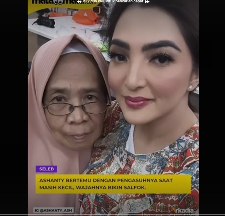 Ashanty dan mantan pengasuhnya, Mbak Sri. 