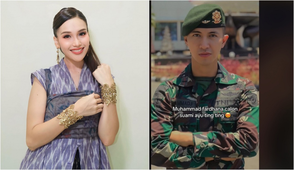 Kolase foto Ayu Ting Ting dan Lettu Muhammad Fardana (Instagram/@ayutingting92)