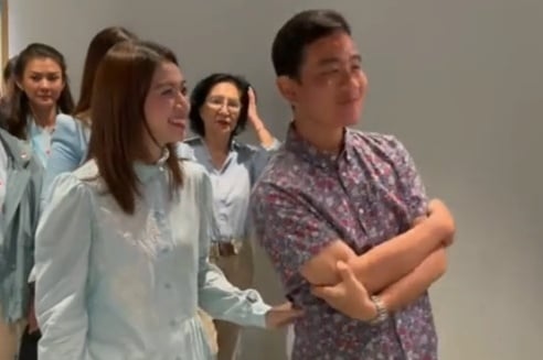 Mimik Anak Prabowo Lihat Ekspresi Imut Gibran saat Dicubit Gemas Selvi Ananda [Tangkap layar Tiktok]