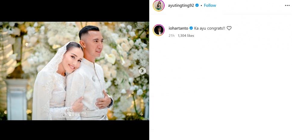 Adik Boy William komentari lamaran Ayu Ting Ting (Instagram/ayutingting92)