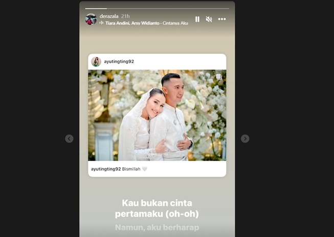 Unggahan Muhammad Fardana tentang pertunangannya dengan Ayu Ting Ting (Instagram)