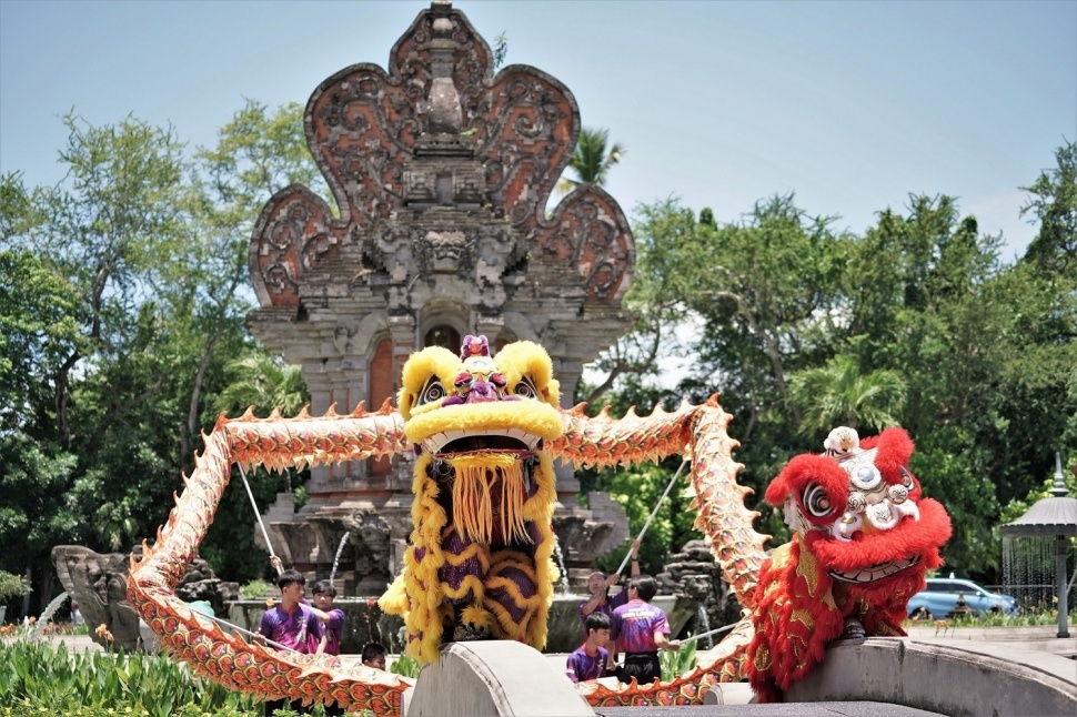 Perayaan Imlek di The Nusa Dua, Bali, berbalut warna merah dan emas. (Dok. ITDC)