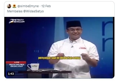 Video lawas Anies bungkam Ahok (X)