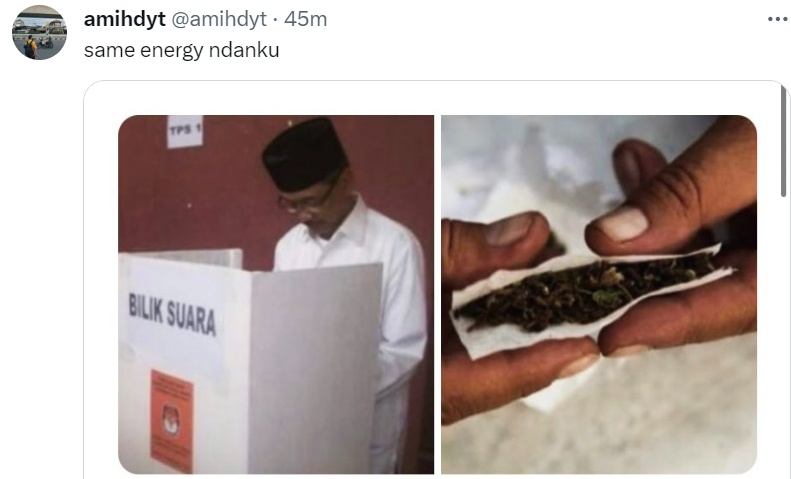 Meme Pemilu 2024 yang viral di X. (X)