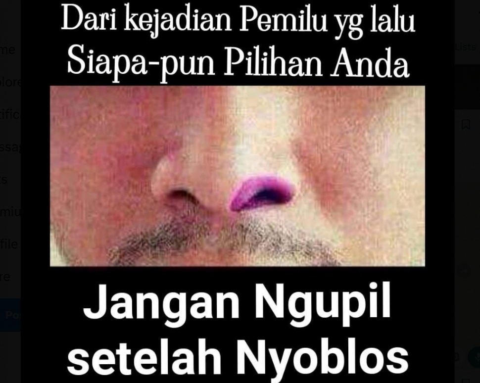 Meme Pemilu 2024 yang viral di X. (X)