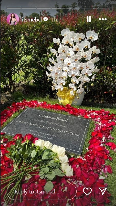 BCL visits Ashraf Sinclair's grave (Instagram/istmebcl)