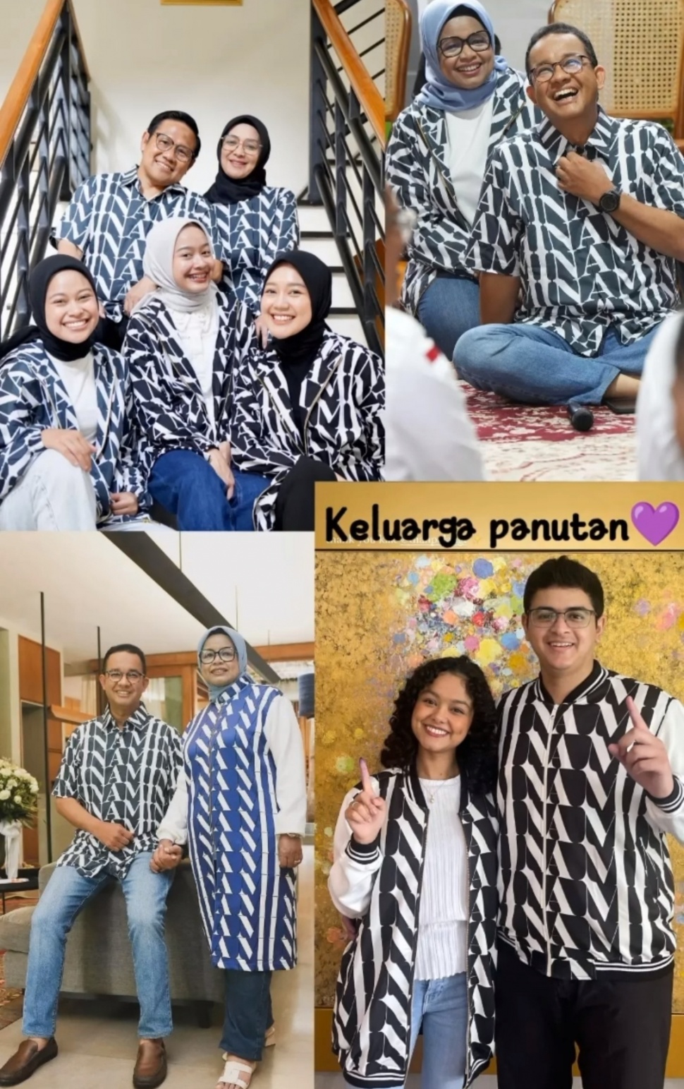 Anies Baswedan dan Cak Imin Kenakan Baju Couple AMIN Rancangan Dian Pelangi (Instagram)