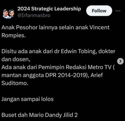 Kasus perundungan anak Vincent (X)