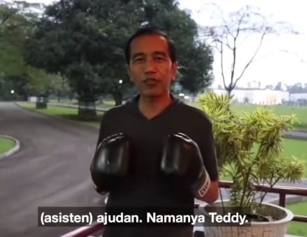 Jokowi dan Mayor Teddy Tinju (Instagram)