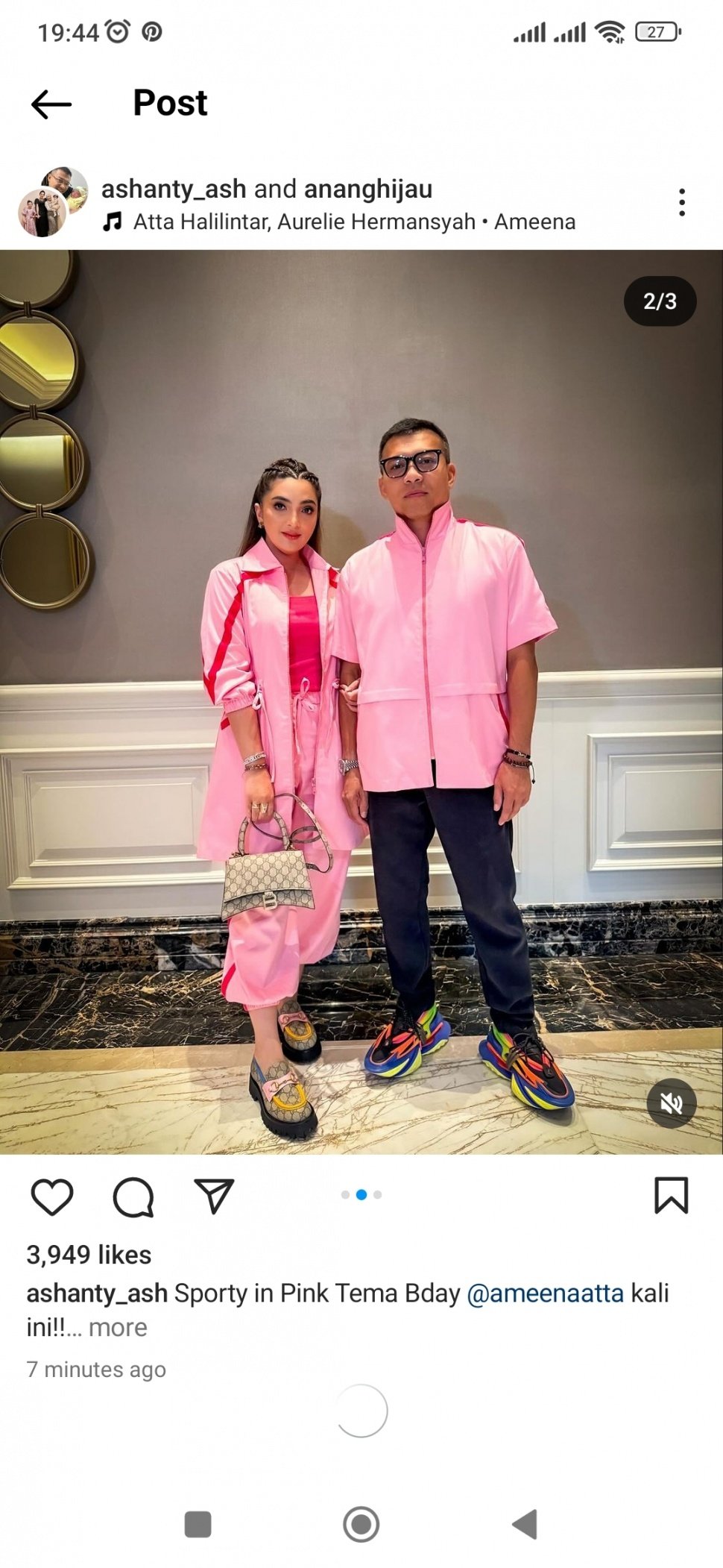 Ashanty dan Anang Hermansyah di pesta ultah Ameena (Instagram/@ashanty_ash)