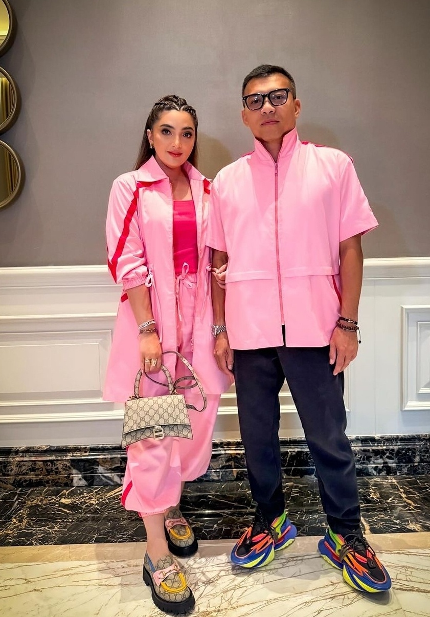 Gaya Ashanty dan Anang Hermansyah di Acara Ulang Tahun Ameena (Instagram)