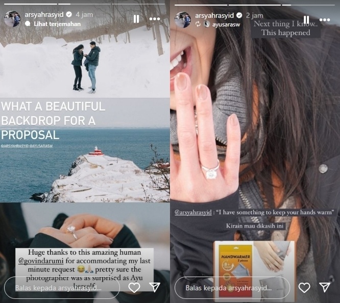 Arsyah Rasyid melamar Putu Ayu Saraswati yang merupakan finalis Puteri Indonesia 2020. [Instagram]