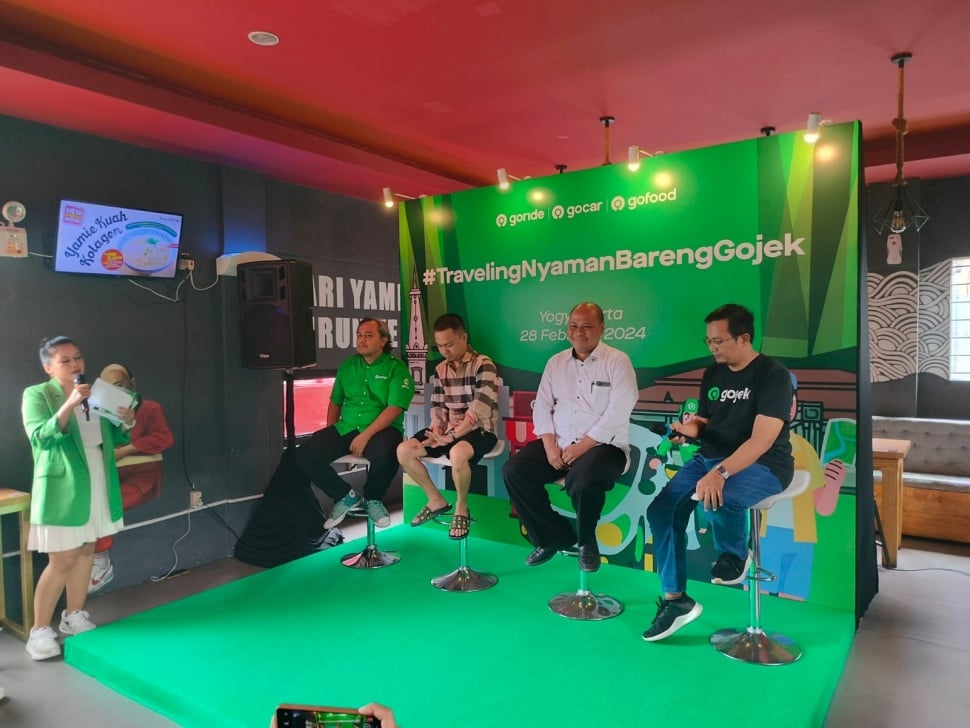 Pengenalan acara Traveling Nyaman Bareng Gojek pada 28 Februari 2024 di Yogyakarta. (Suara.com/ Rezza Rachmanta)