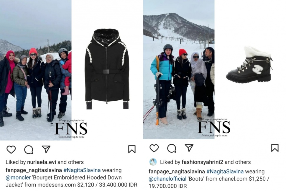 OOTD Nagita Slavina Main Ski di Jepang