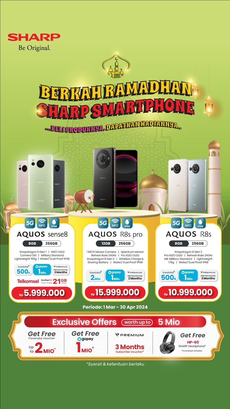 Flyer promo Berkah Ramadhan Sharp Smartphone. (Dok: Sharp)