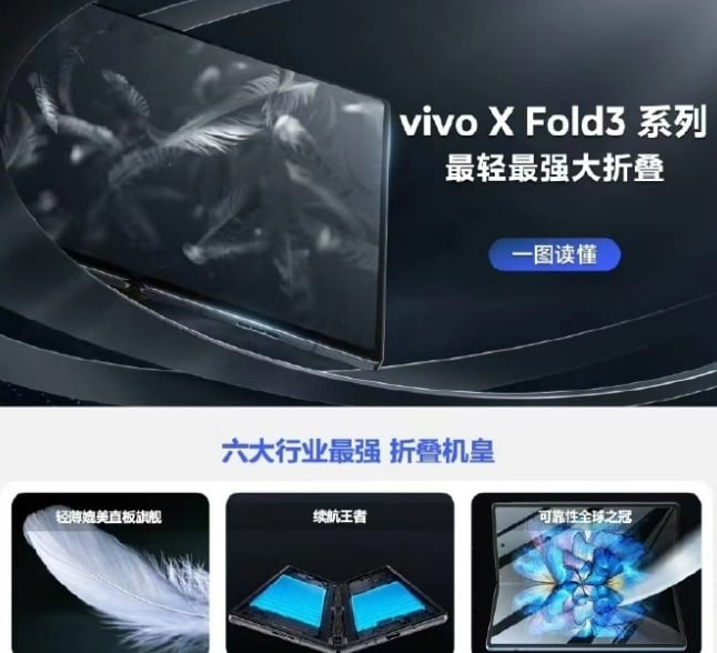 Poster Vivo X Fold 3 beredar di Weibo. (Weibo)