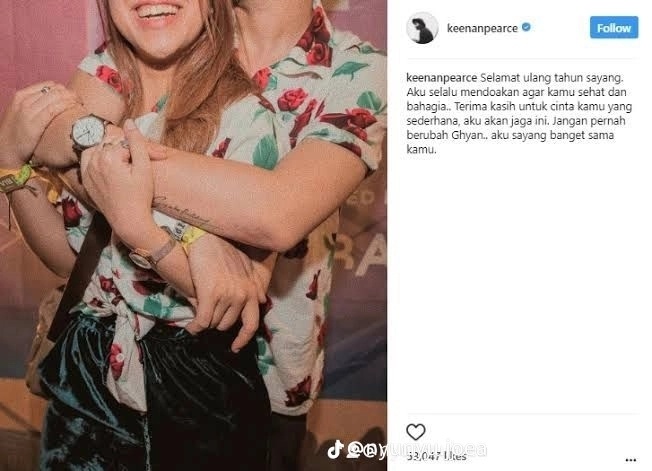 Kumpulan Caption Romantis Keenan Pearce Untuk Sederet Wanita (TikTok)