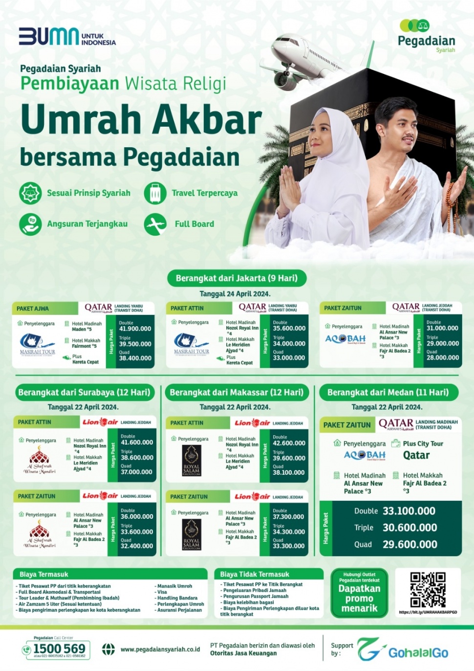 Flyer umrah akbar bersama Pegadaian. (Dok: Pegadaian)