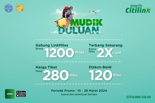 Mudik Duluan dari Citilink. (Dok: Citilink)