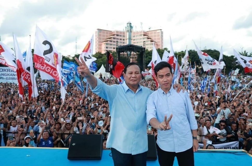 Prabowo Subianto dan Gibran Rakabuming. (Instagram/@prabowo)