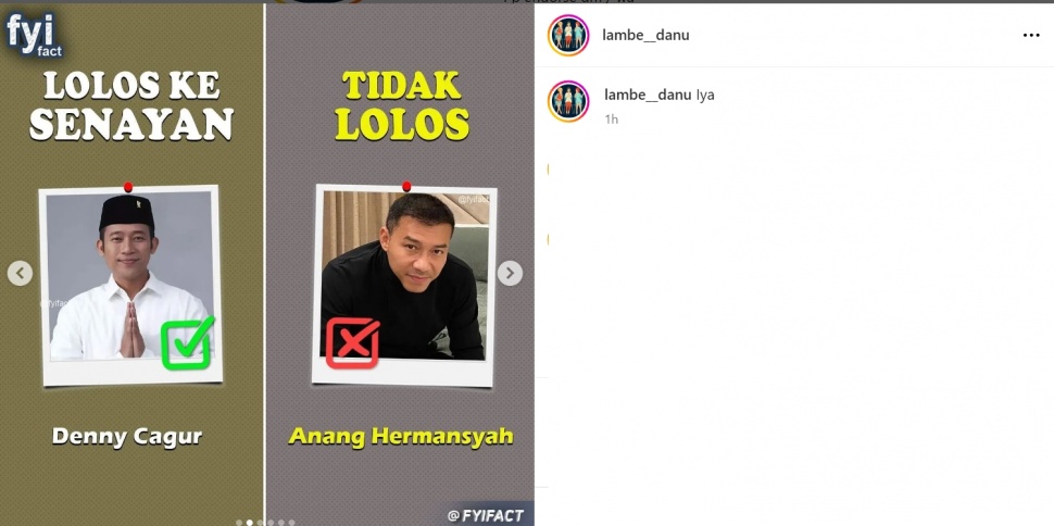 Anang Hermansyah tak lolos ke Senayan (Instagram)