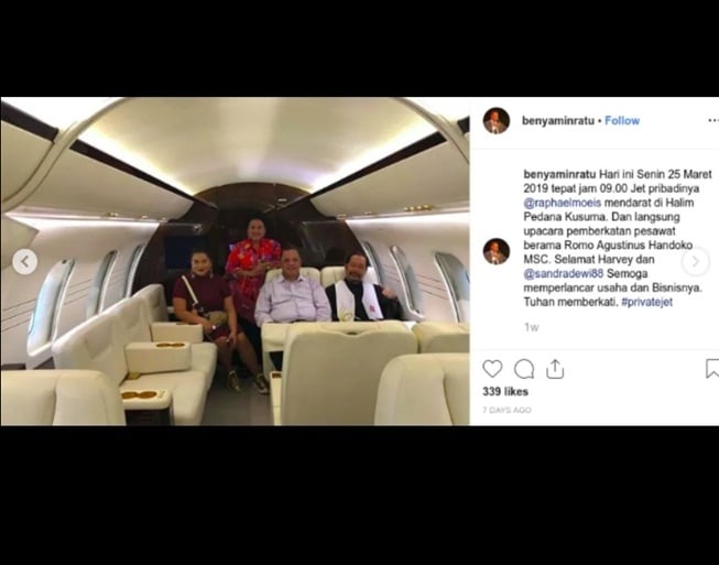 Harvey Moeis beri hadiah jet pribadi untuk Rapahel Moeis (Instagram)