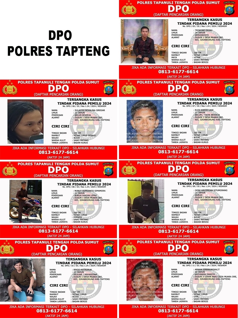 7 Petugas KPPS di Tapteng Jadi Buronan Polisi. [Instagram @polrestapanulitengah]