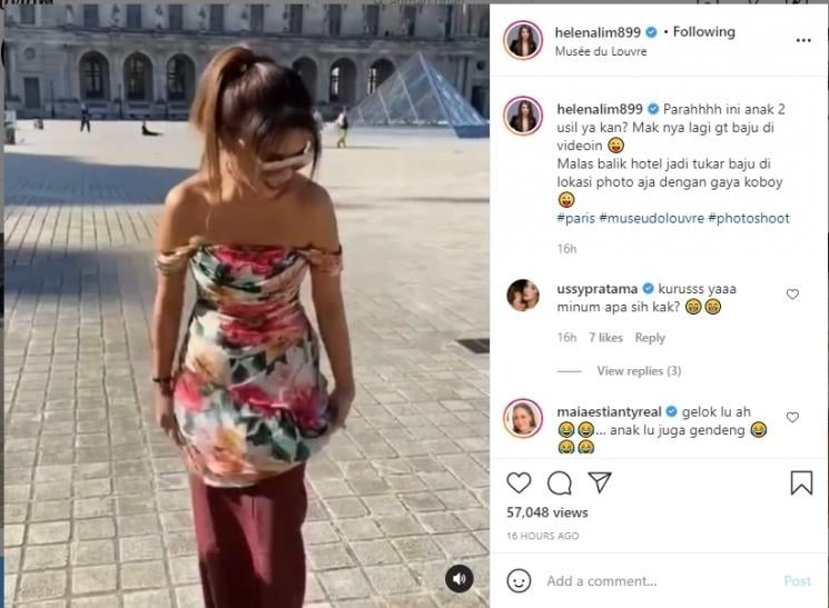 Helena Lim unggah video ganti baju, Maia Estianty sampai syok. (Instagram/helenalim899)