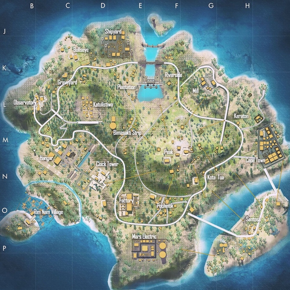 Map Bermuda Free Fire. [Garena]