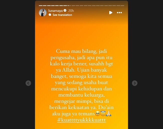 Luna Maya mengeluh jadi pengusaha itu berat (Instagram)