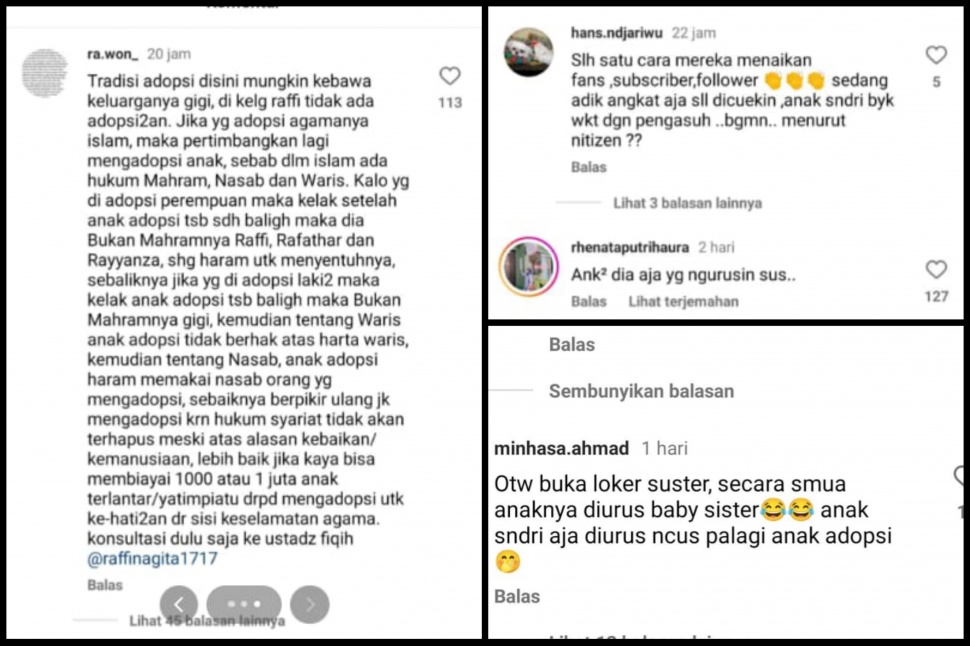 Komentar nyinyir warganet soal isu Raffi Ahmad dan Nagita Slavina adopsi baby Lily. (TikTok/@kqlfxhcdxcvcfdqxwdthzlp)