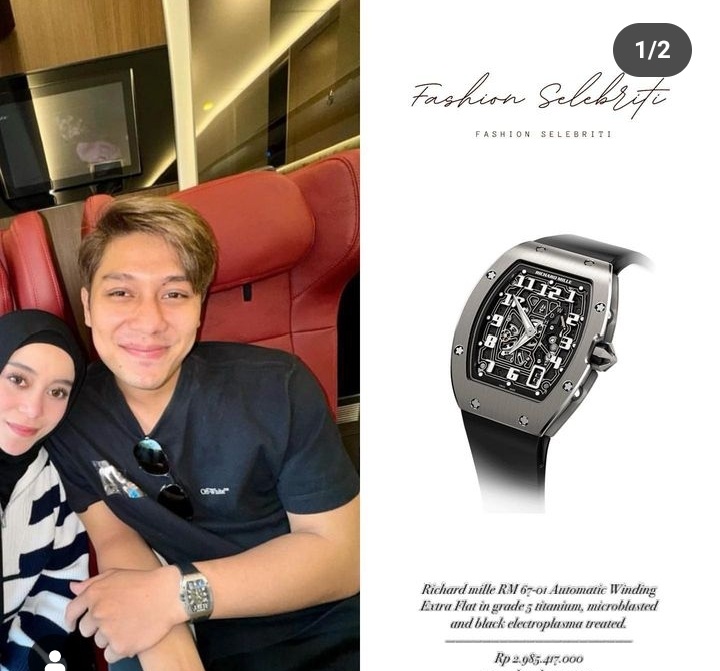 Jam tangan Rizky Billar (Instagram/fashion_selebriti)