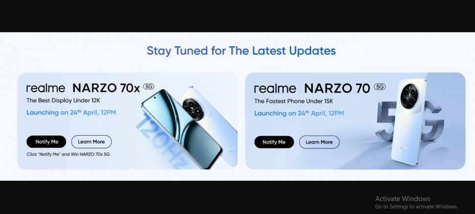 Realme Narzo 70 5G dan Narzo 70x. [Realme]