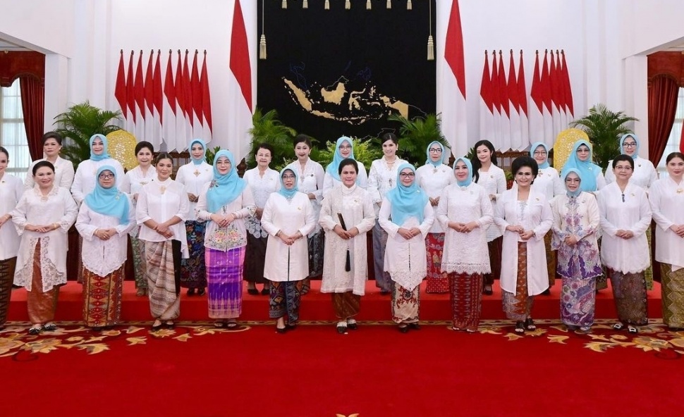 Halal Bihalal Istri Menteri Bersama Iriana Jokowi (Instagram)