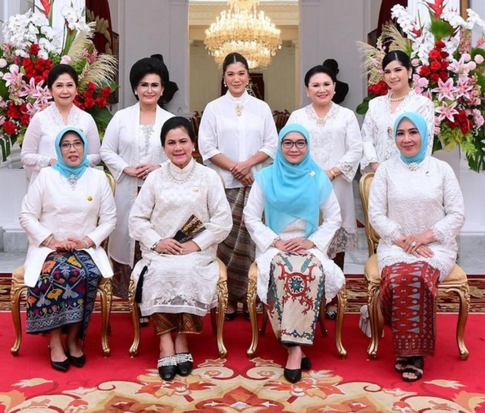 Halal Bihalal Istri Menteri Bersama Iriana Jokowi (Instagram)