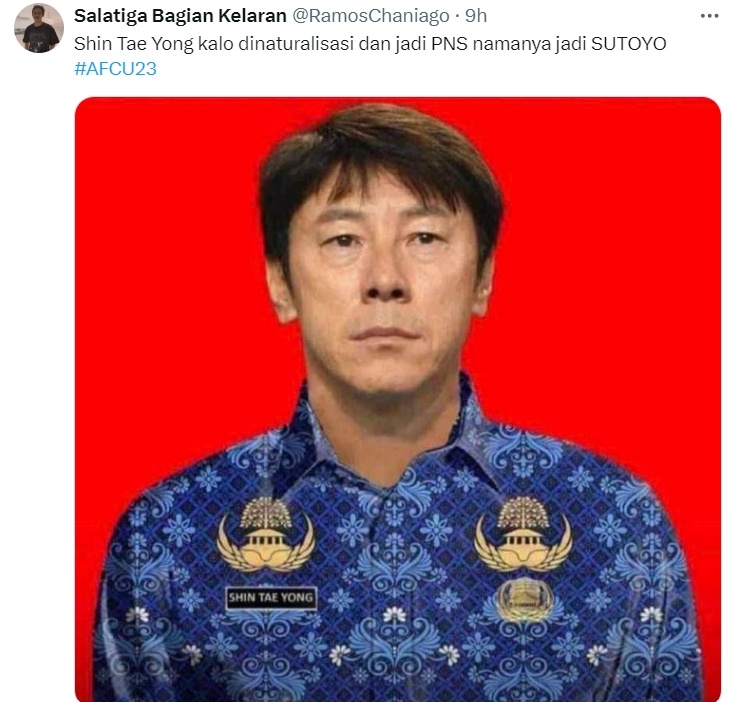 Meme Timnas Indonesia menang atas Korsel di Piala Asia U-23. (X)