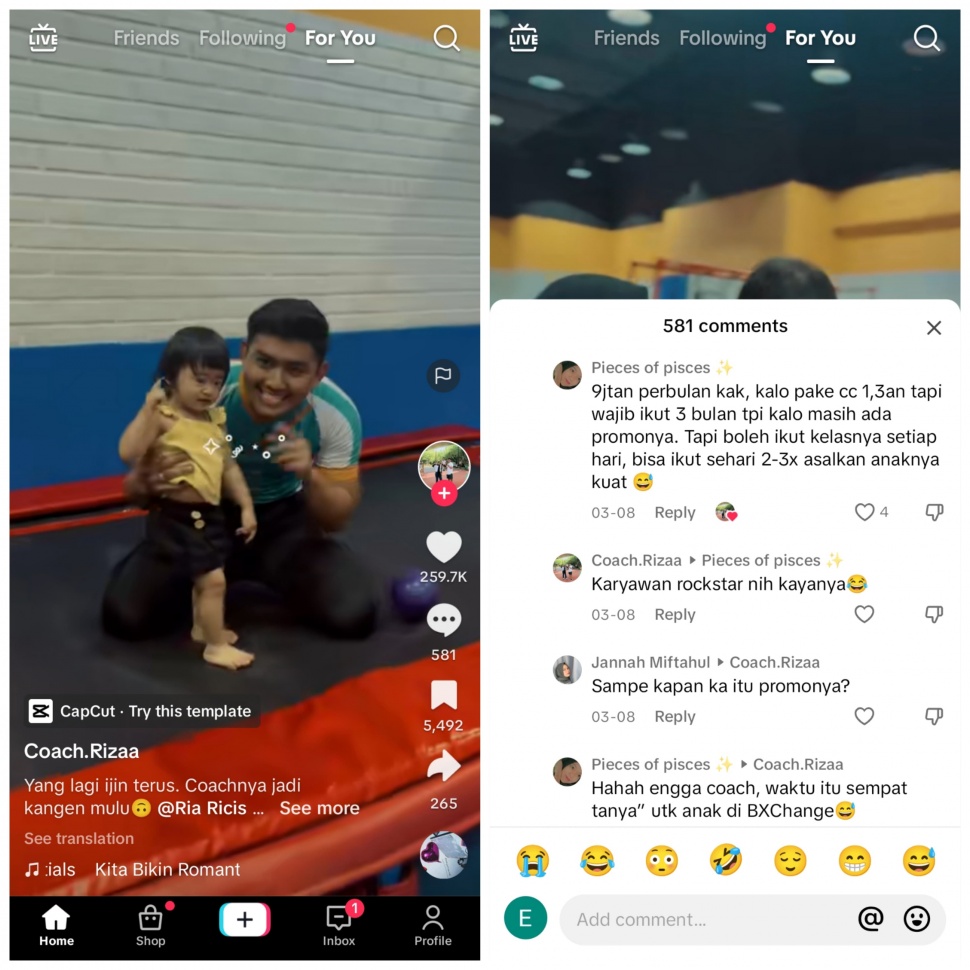 Tangkapan layar estimasi biaya sekolah Moana anak Ria Ricis dan Teuku Ryan. (TikTok/@coach.rizaa)