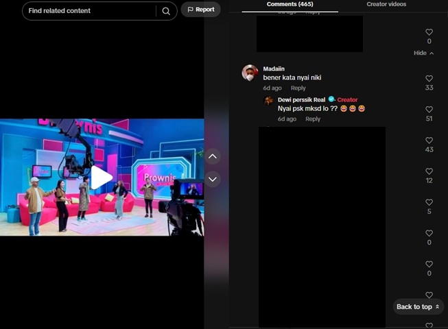 Dewi Perssik kepergok julidi Nikita Mirzani (TikTok)