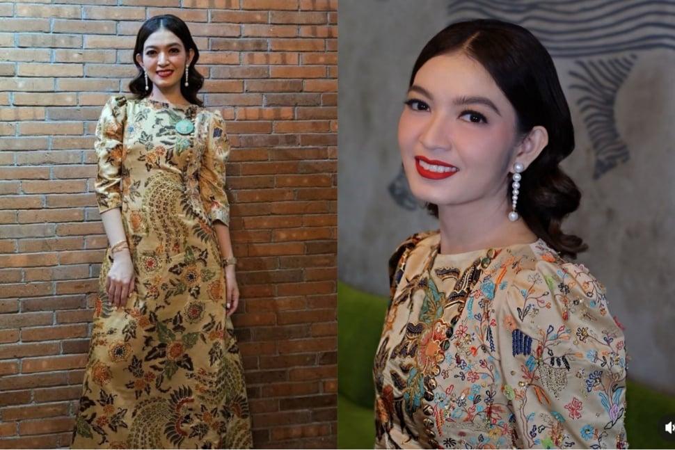 Potret Cantik Selvi Ananda Kenakan Dress Batik Rancangan Mel Ahyar (Instagram)