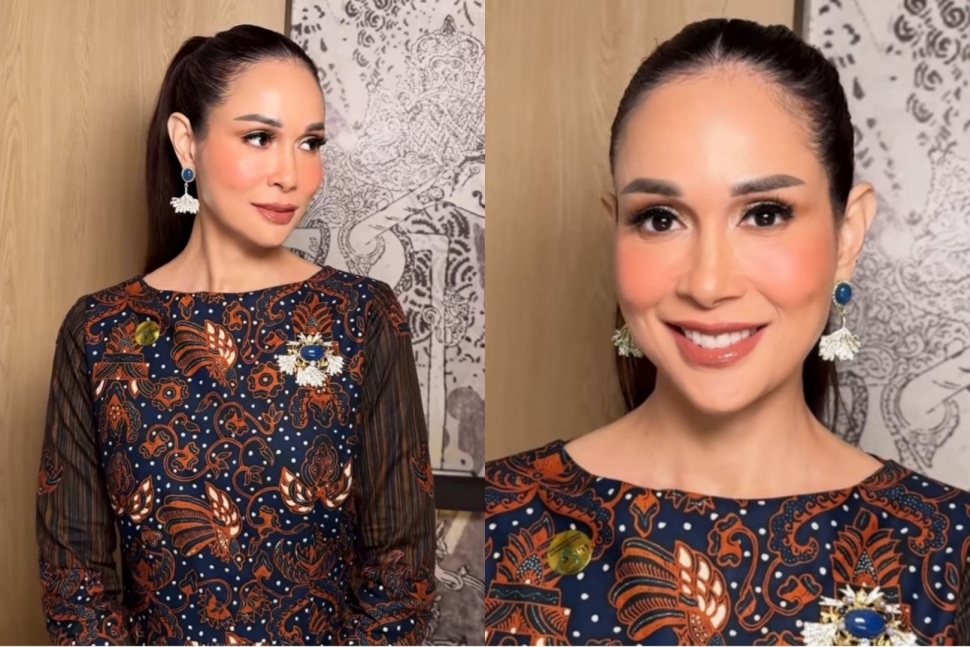 Potret Cantik Loemongga Haoemasan Kenakan Dress Batik Rancangan Didiet Maulana (Instagram)