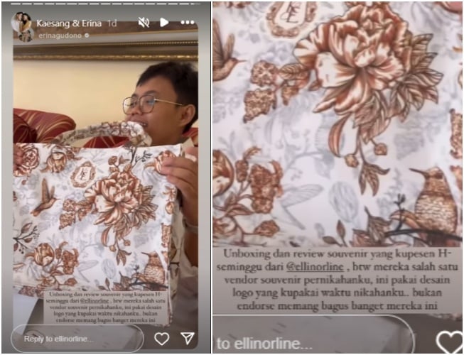 Souvenir pengajian 4 bulanan Erina Gudono dan Kaesang Pangarep (Instagram)