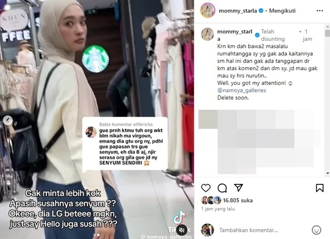 Inara Rusli disebut jutek (Instagram)