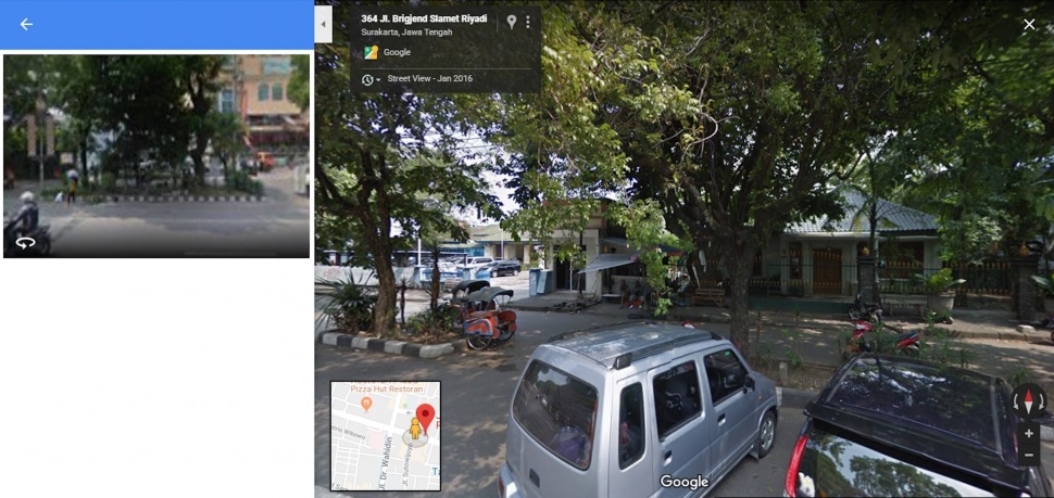 Penampakan diduga bagian depan rumah Rio Haryanto di Solo. (Google Maps)