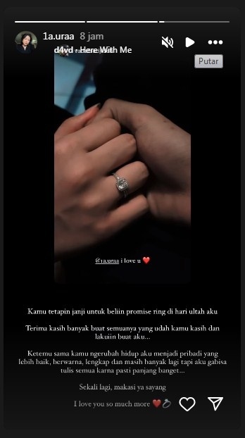 Unggahan Lolly anak Nikita Mirzani soal Vadel Badjideh [Instagram/@1a.uraa]