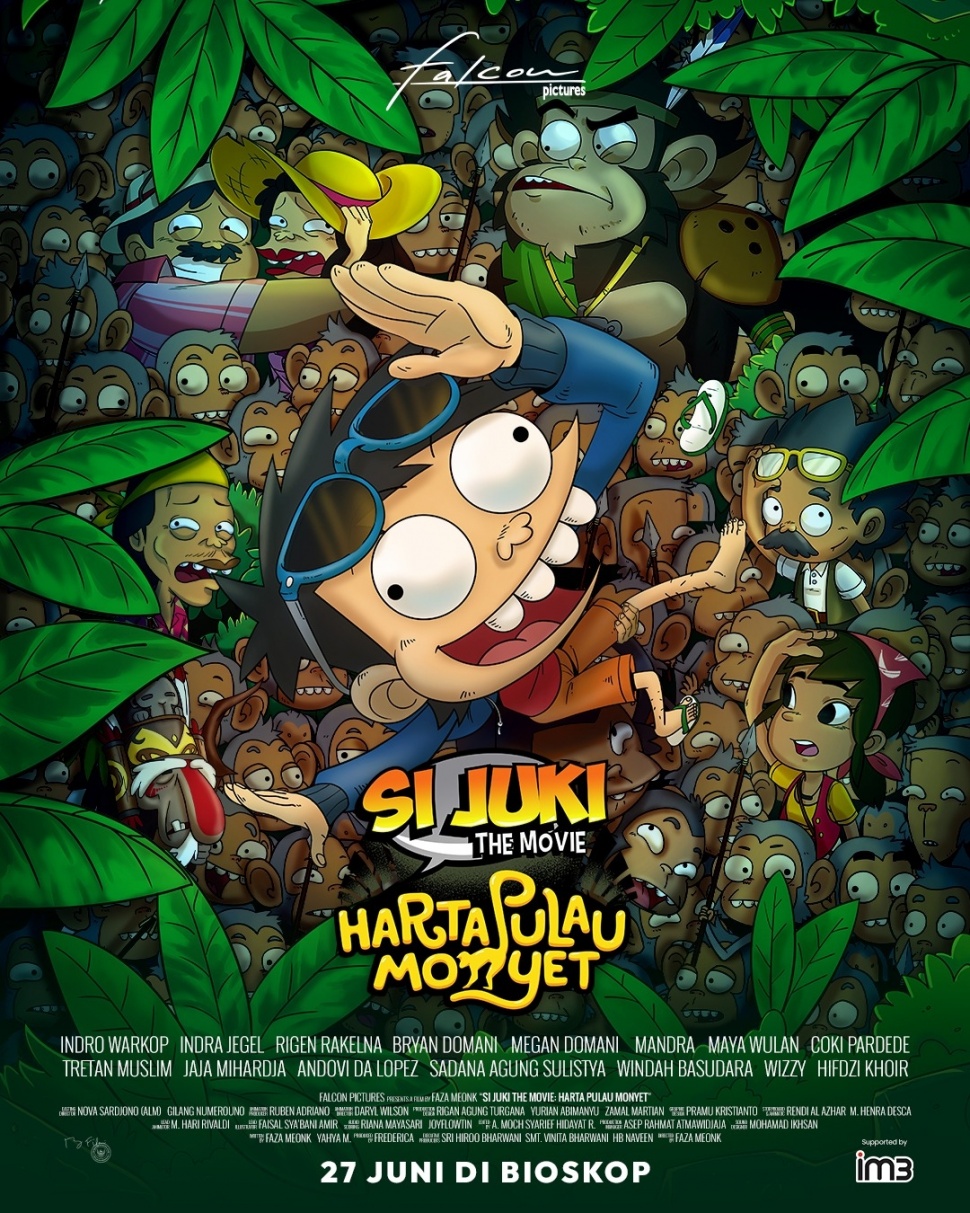 Poster film Si Juki The Movie: Harta Pulau Monyet. [Falcon Pictures]