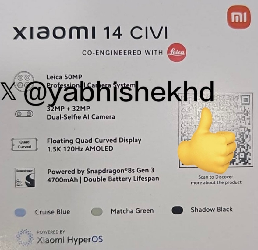 Kotak penjualan Xiaomi 14 Civi. (X @yabhishekhd)