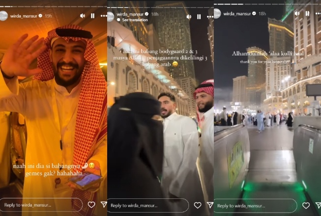 Wirda Mansur dikawal 3 orang Arab (Instagram)