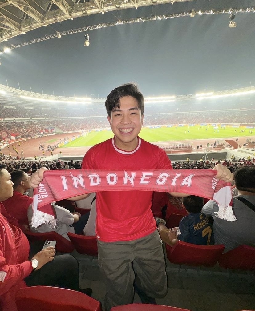 Jerome Polin Nonton Timnas Indonesia. (Instagram)