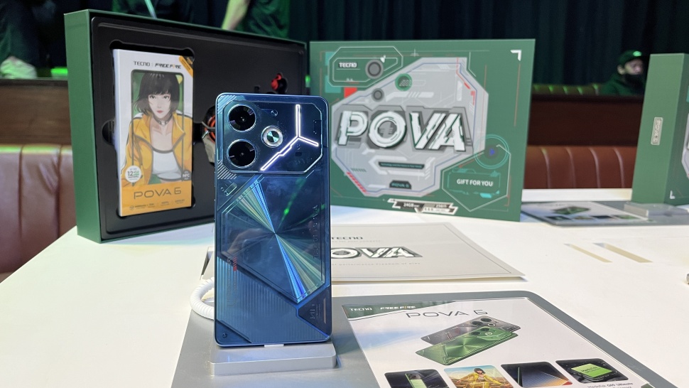 HP gaming Tecno Pova 6 resmi meluncur ke Indonesia pada Kamis (13/6/2024). [Suara.com/Dicky Prastya]